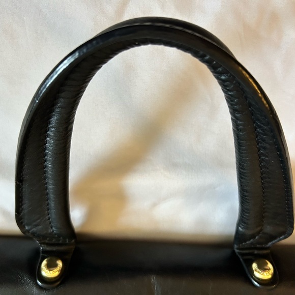 Cynthia Rowley Black Leather Top-Handle Purse - Picture 14 of 16